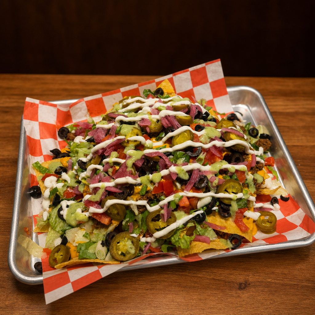 Kitchen Sink Nachos.