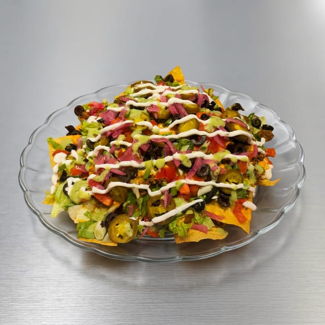 Kitchen Sink Nachos.