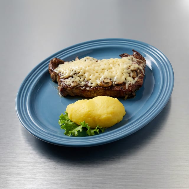 NY Asiago Steak.