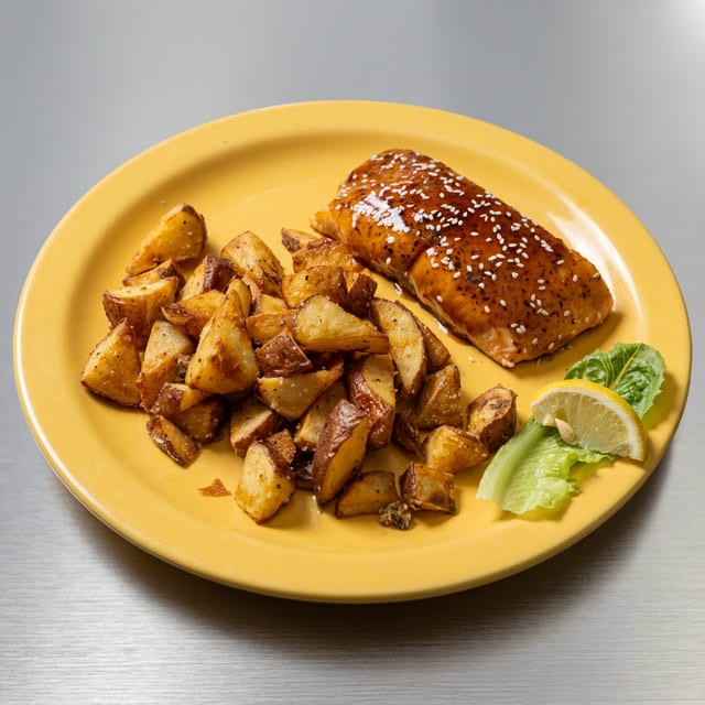 Baked Bourbon Salmon.